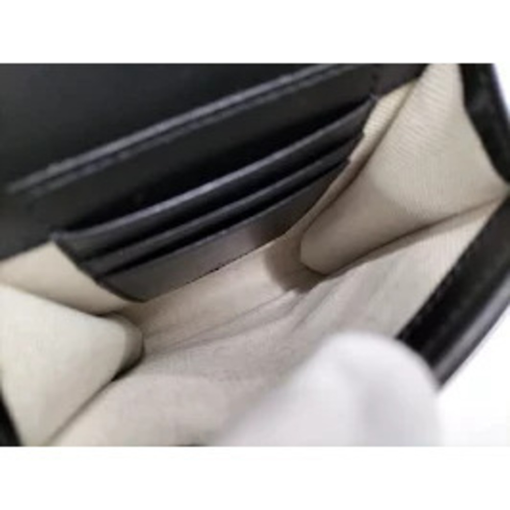 GUCCI Shoulder Bag GG Embossed Leather Black - Picture 9 of 9